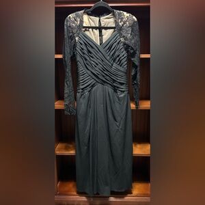 Vintage Estevez Black Lace Evening Cocktail Dress Goth Whimsigoth LACE Vampire